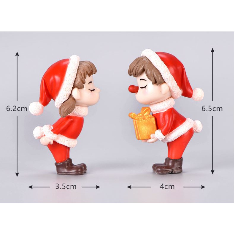 Cặp Đôi Mùa Đông - làm tiểu cảnh, mô hình trang trí giáng sinh, noel