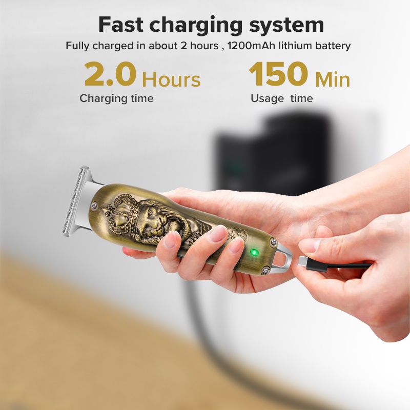 Tông đơ cắt tóc/cạo râu Ubeator không dây sát da 0mm tiện lợi cho nam
