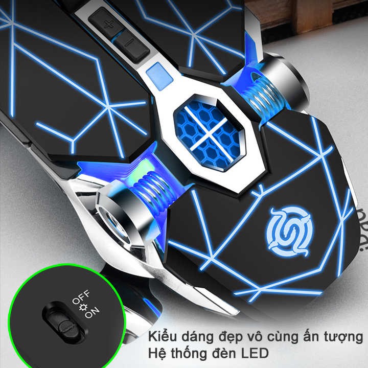 Chuột không dây chuyên game pin sạc Led 7 màu A7/BM400 CHUỘT ĐỈNH CHO DÂN PUBG &amp; FPS