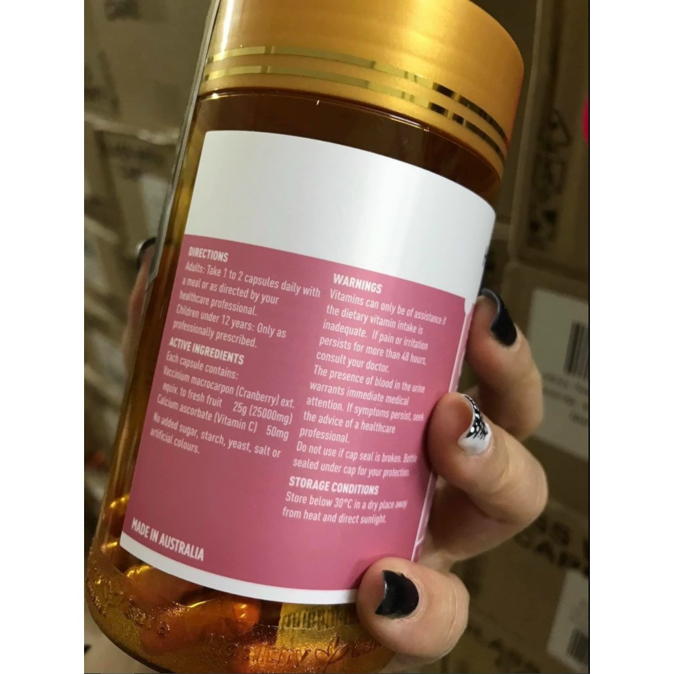 Cranberry 25000mg ,Nam việt quất,Lợi tiểu, Làm sạch bàng quang ,Đường tiết niệu, Healthy Care, Cranberry 25000 90 viên