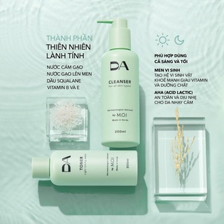 combo sữa rửa mặt + toner MOI