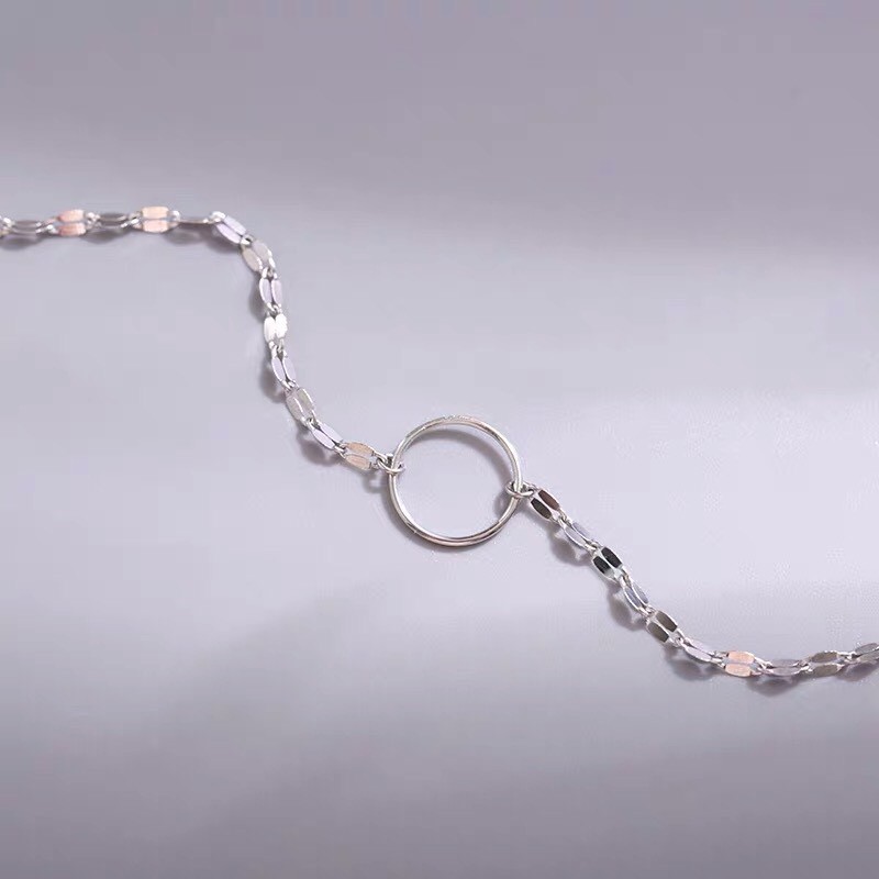 Lắc tay bạc nữ TLEE circle thanh mảnh cá tính TleeJewelry LT0107