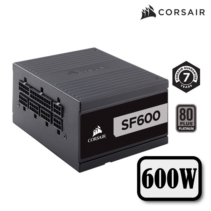 Nguồn máy tính Corsair SF600 Platinum 80 Plus Platinum - SFX Factor