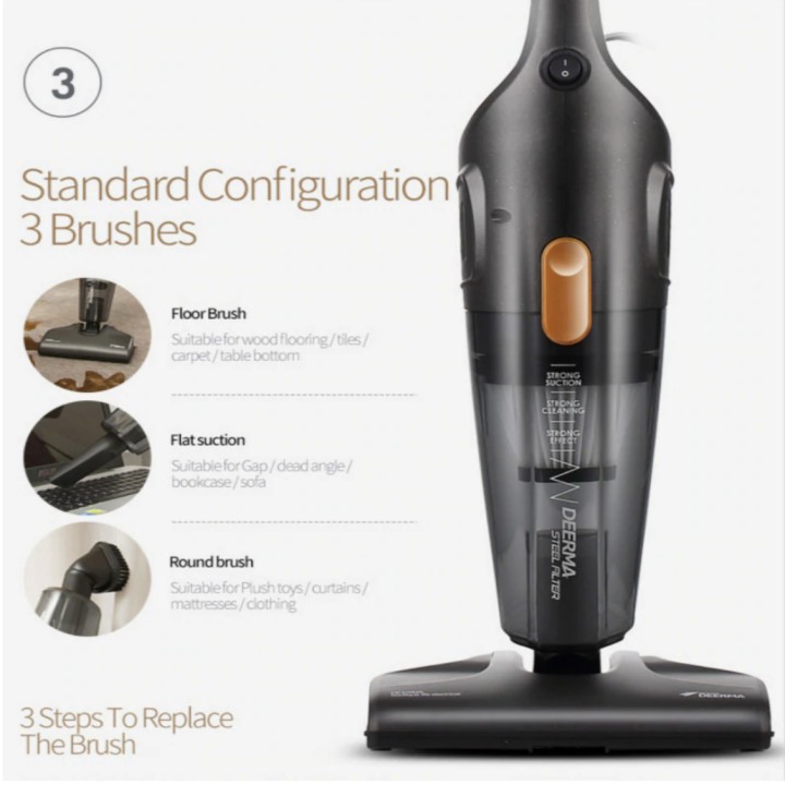 Hút bụi cầm tay Xiaomi Deerma công nghệ mới HEPA Steel Filter | BigBuy360 - bigbuy360.vn