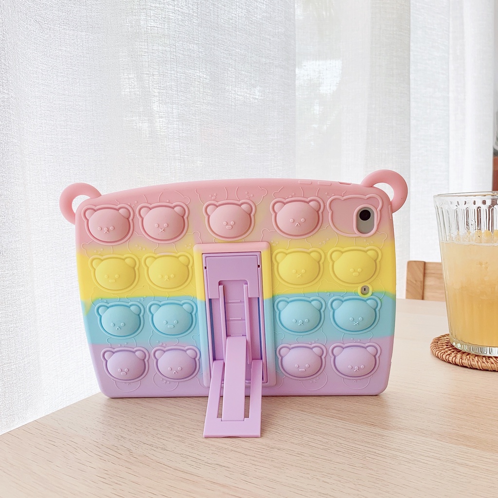 Ốp Máy Tính Bảng Silicone Mềm Có Đế Đỡ Bút 3D Kèm Ngăn Đựng Bút Cho Samsung Galaxy Tab A 8.0 2019 SM-T290 T295 T297