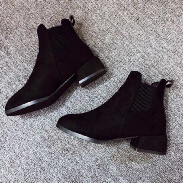 Boot cổ ngắn da lộn