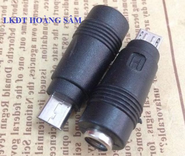 Đầu Chuyển đổi DC 5.5x2.1mm cái sang Micro USB 5P(1 chiếc)