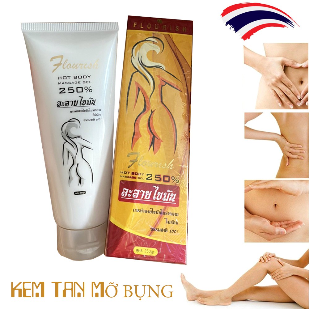 Tuýp kem tan mỡ bụng Flourish Thái Lan 250g