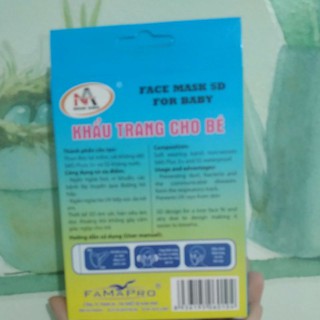 ✅KHẨU TRANG 3D TRẺ EM