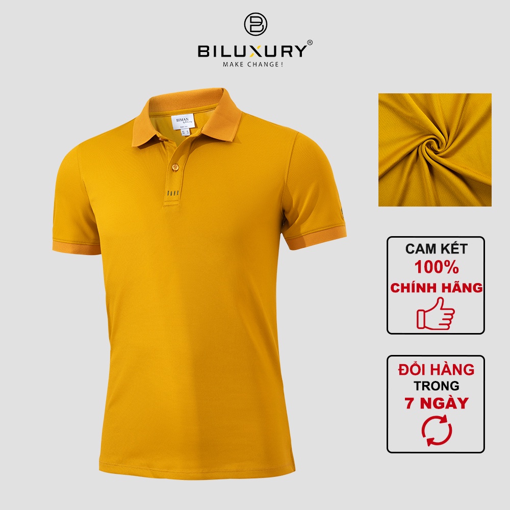 Áo polo nam thun cổ bẻ Biman by Biluxury nhiều màu thoáng mát trẻ trung chất vải co giãn 4 chiều 5APCB007