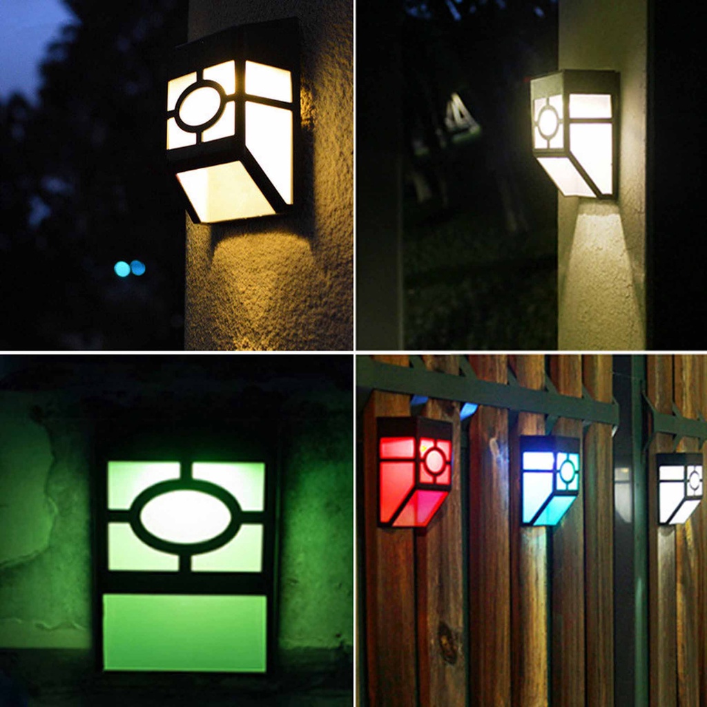 Đèn LED treo tường được cung cấp năng lượng mặt trời Đèn LED ngoài trời Đường dẫn sân vườn Cảnh quan Hàng rào