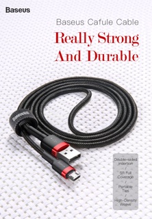 Cáp sạc Baseus Cafule Micro USB (2.4A, Sạc nhanh, Siêu bền)