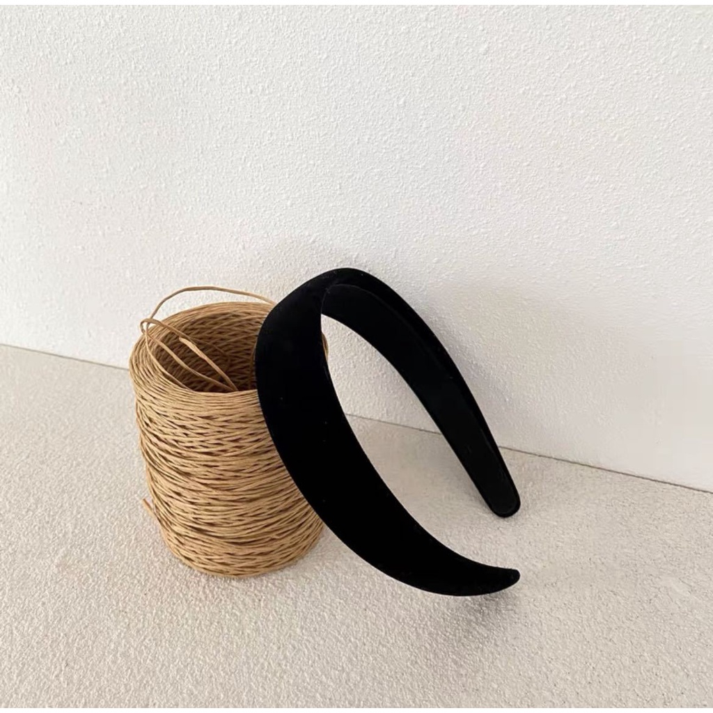 Băng Đô Cài Tóc Vải Nhung Bản To | Bờm Tóc Tiểu Thư