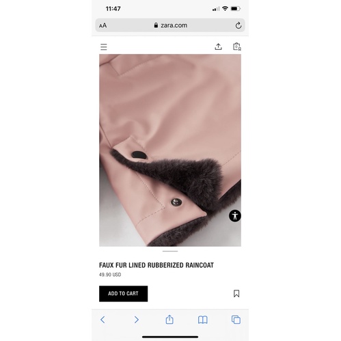 Áo Parka Bé Gái &amp; Bé Trai Lót Lông Da PU ZR