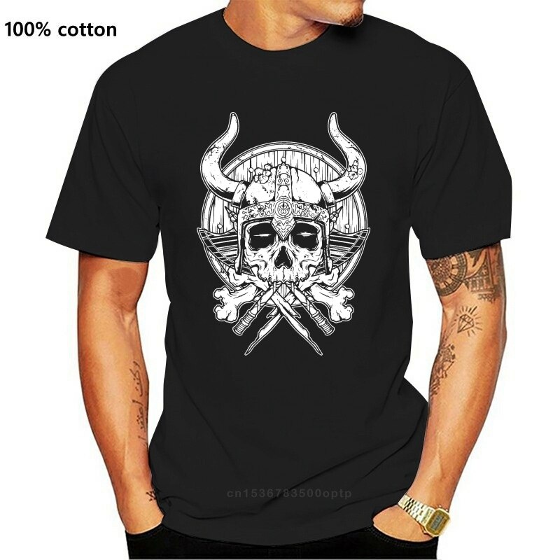 Áo Thun In Hình Đầu Lâu Viking