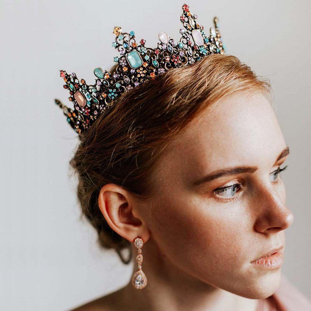 JARRED Băng Đô Cài Tóc Hợp Kim Đính Đá Lấp Lánh Sang Trọng