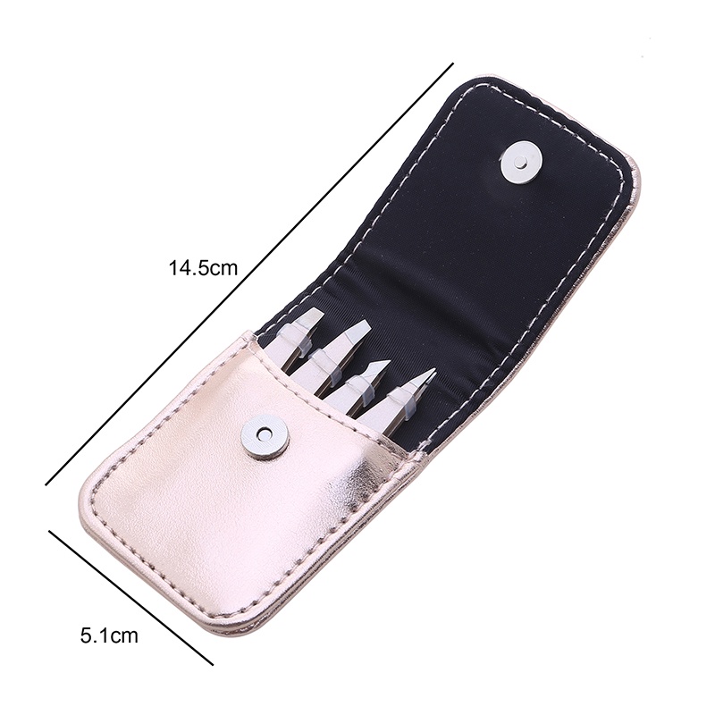 Bộ Nhíp Nhổ Lông Mày Bằng Thép Không Gỉ Cho Nam Và Nữ