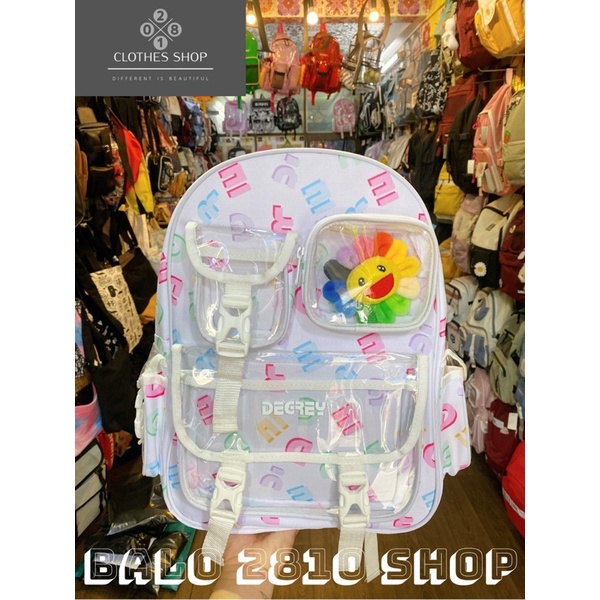 Balo Degrey In Chữ Backpack 2810 Clothes Shop Balo Đi Học In Chữ Ulzzang Unisex