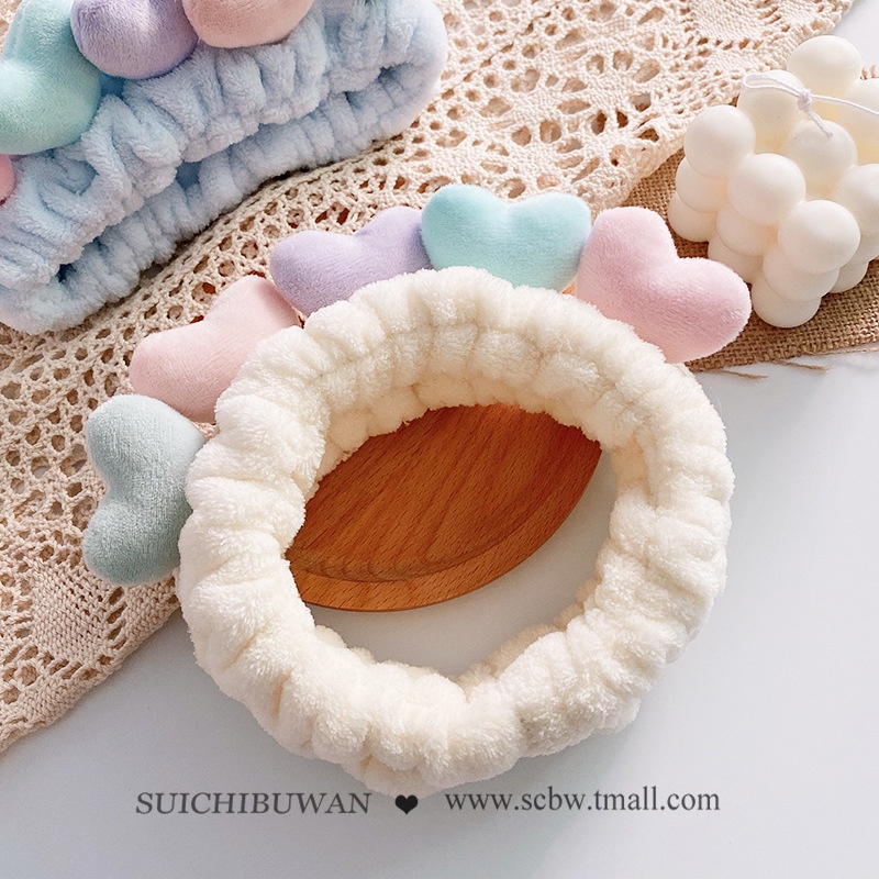 Băng đô cài tóc rửa mặt thiết kế đơn giản dễ thương phong cách Hàn Quốc cho nữ