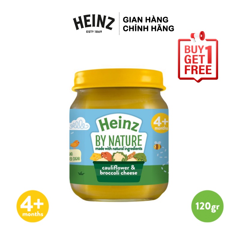 [Mua 1 Tặng 1] Lọ Súp Lơ Bông Cải Phô Mai Nghiền HEINZ 120g (Date T07/2022)