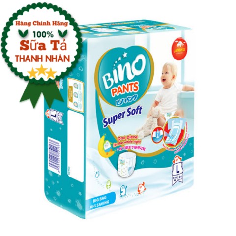 Tã quần BINO L54 💝tặng kèm 3 miếng trị giá 18k 💝 công nghệ NHẬT sự lựa chon phù hợp cho ví của bạn
