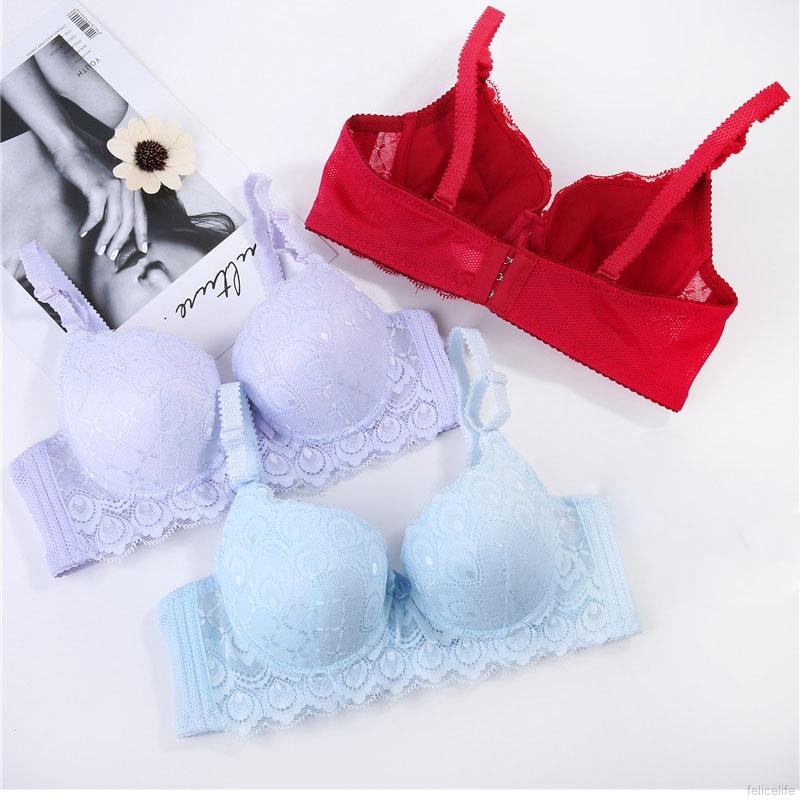 Áo Ngực Ren Hoa Màu Trơn Cúp 3 / 4 Cup