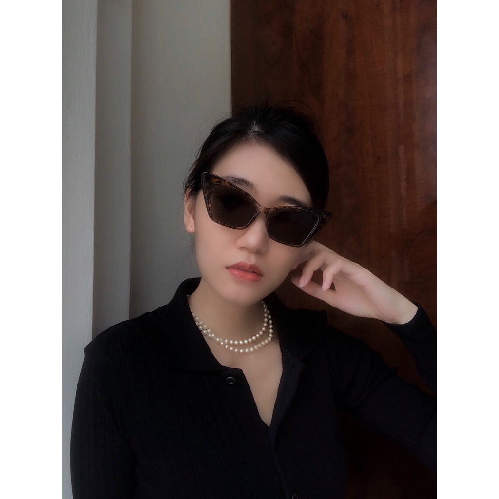 Kính mát Sol Sista Kate Sunglasses  - Kính râm dáng mắt mèo màu đen & nâu