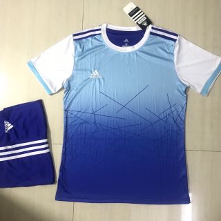 [ Thun thái ] Bộ quần áo bóng đá không logo KL14 xanh ( áo bóng đá thiết kế )