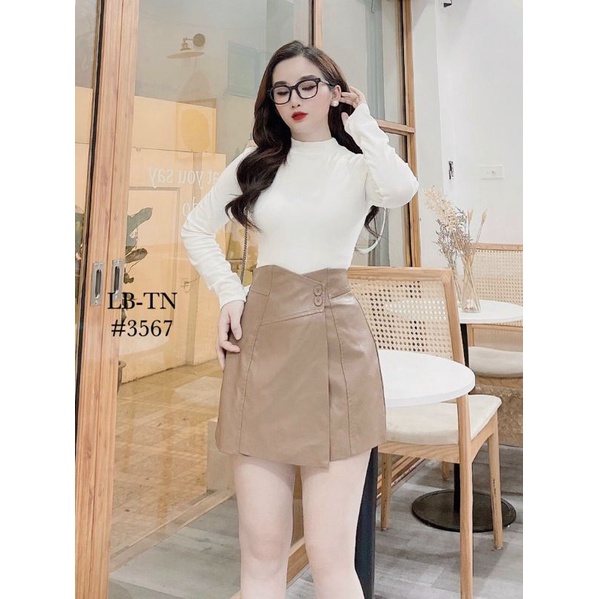 Quần giả váy vạt lệch 2 cúc hàng QCL1