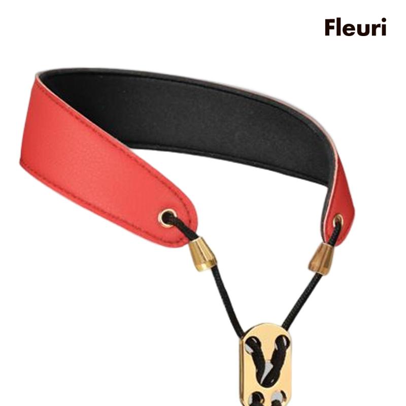 [Fleurir] Dây Đeo Cổ Cho Kèn Alto Bass Clarinet Tenor Màu Trắng