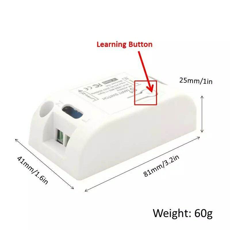 Công tắc dán tường tuya, tắt bật mọi vị trí không cần đi dây điện RF 433Mhz