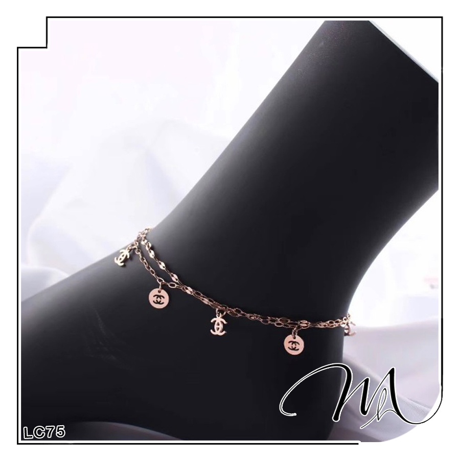 Lắc chân nữ Titan dây đôi Chanel rơi - Măng's House LC75