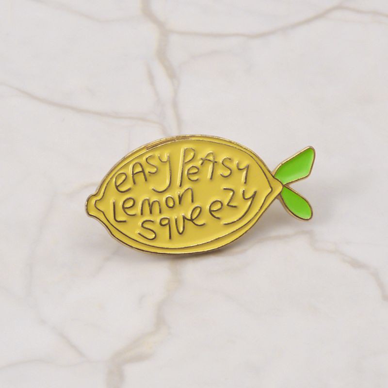 king Lemon Brooch Creative Cute Yellow Fruit Pins Badge Bag Backpack Pin Jewelry Enamel Corsage