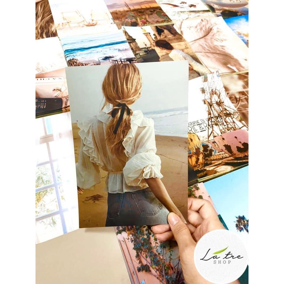 Postcard vintage decor cute dán tường sticker decal theme Summer mùa hè mẫu 1 1301