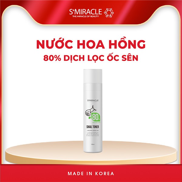 Nước hoa hồng có chứa 80% dịch lọc Ốc Sên S+ Miracle Snail Toner 125ml