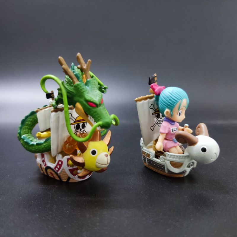 Mô hình chính hãng Bandai Dragon Ball x One Piece Bulma, Rồng thần Shenron, tàu Going Marry, Thousand Sunny