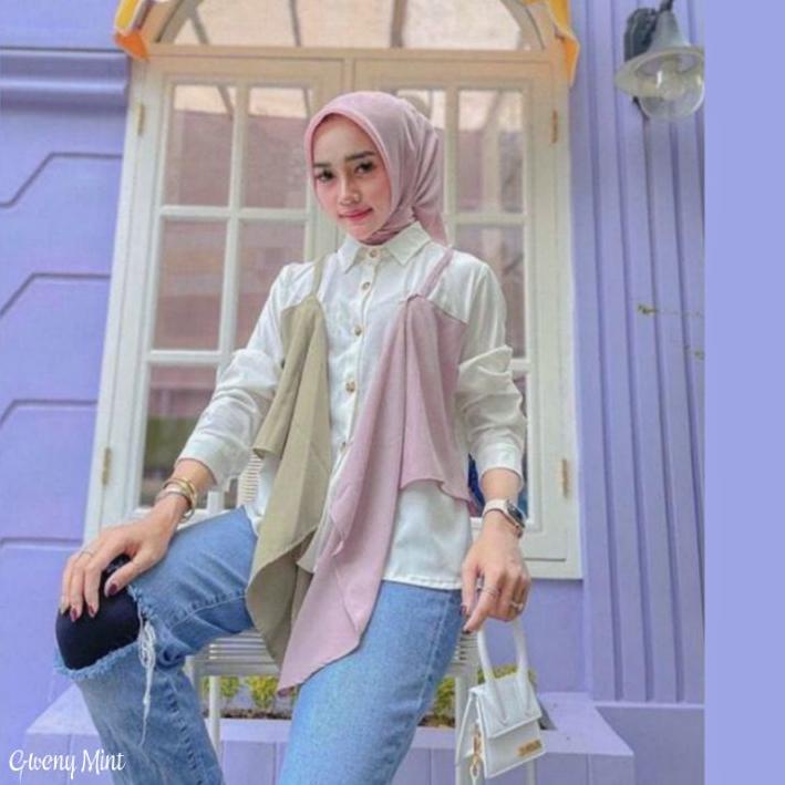 Áo kiểu tay dài màu trơn dáng rộng Lr 032 thời trang cho nữ