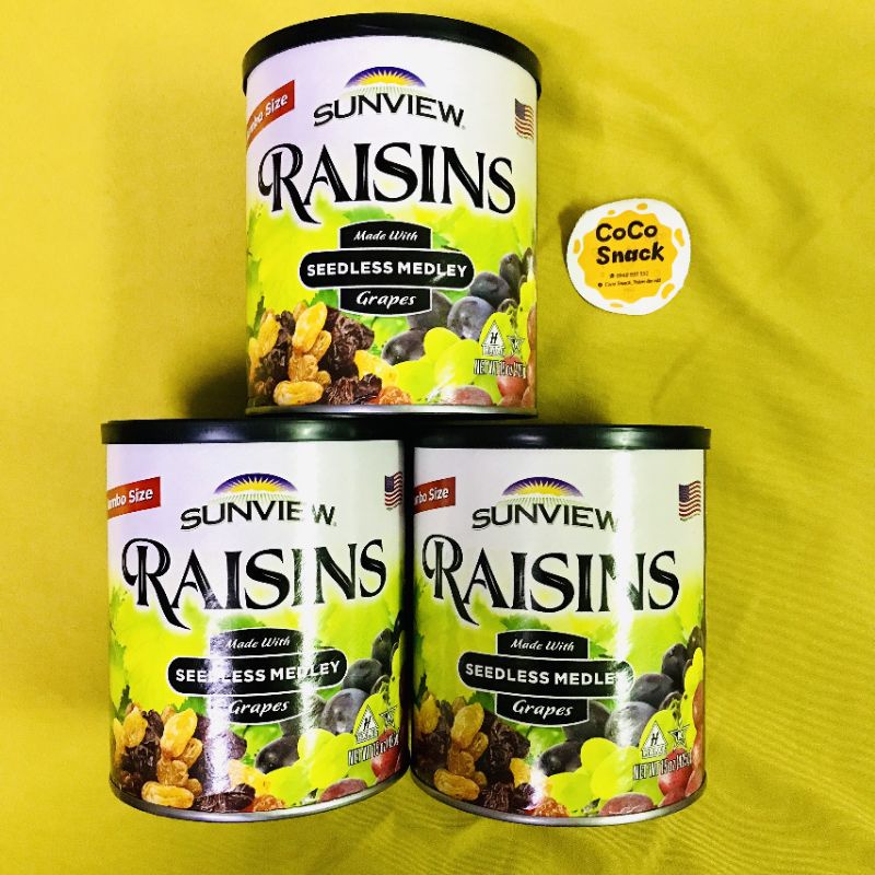 Nho Khô Mỹ Raisin Sunview không hạt vị thập cẩm. Nho khô mỹ mix 4 loại 425g