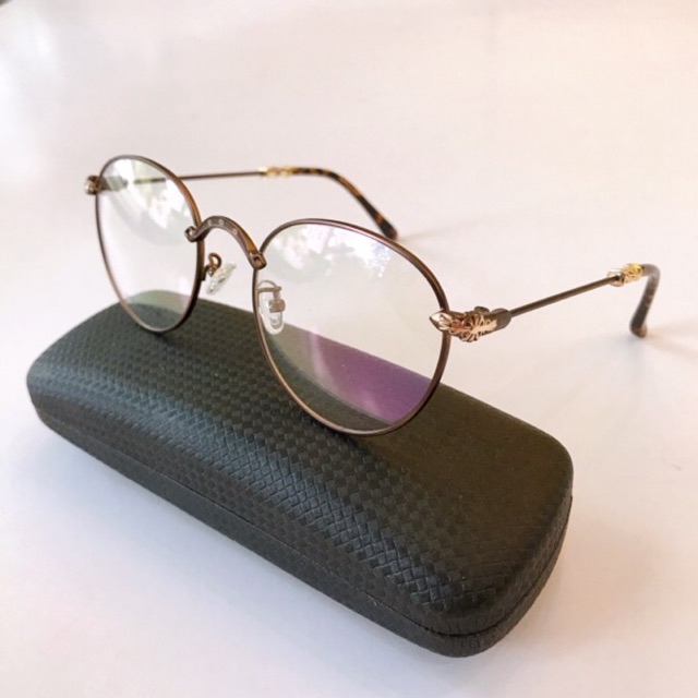 Kính gọng CHROME Vintage Kim loại Mắt Tròn