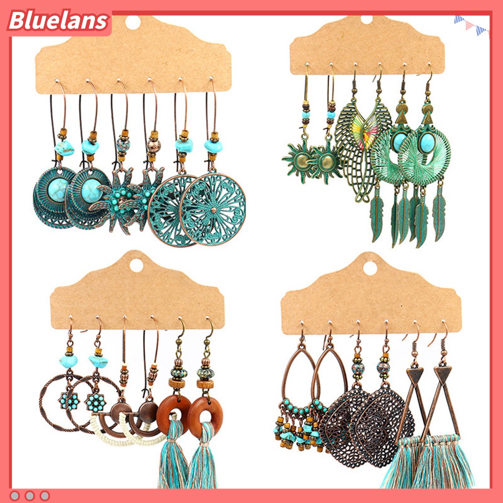 Set 3 Đôi Khuyên Tai Vintage Cho Nữ