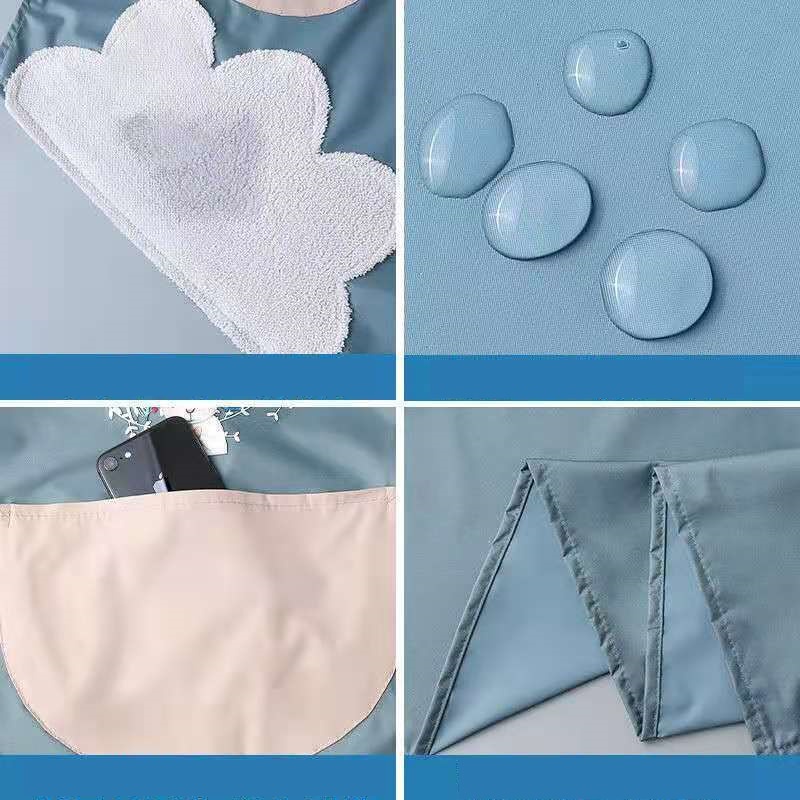 Tạp dề nhà bếp chống thấm nước và dầu, tạp dễ vệ sinh thời trang, dễ thương