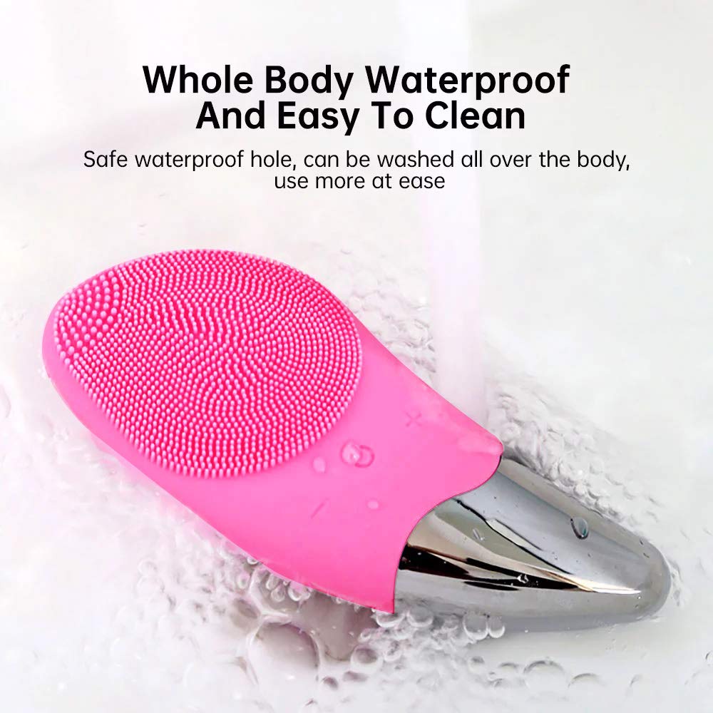 Bàn chải silicone chạy điện Suolaer mini massage rửa mặt làm sạch sâu lỗ chân lông chăm sóc da