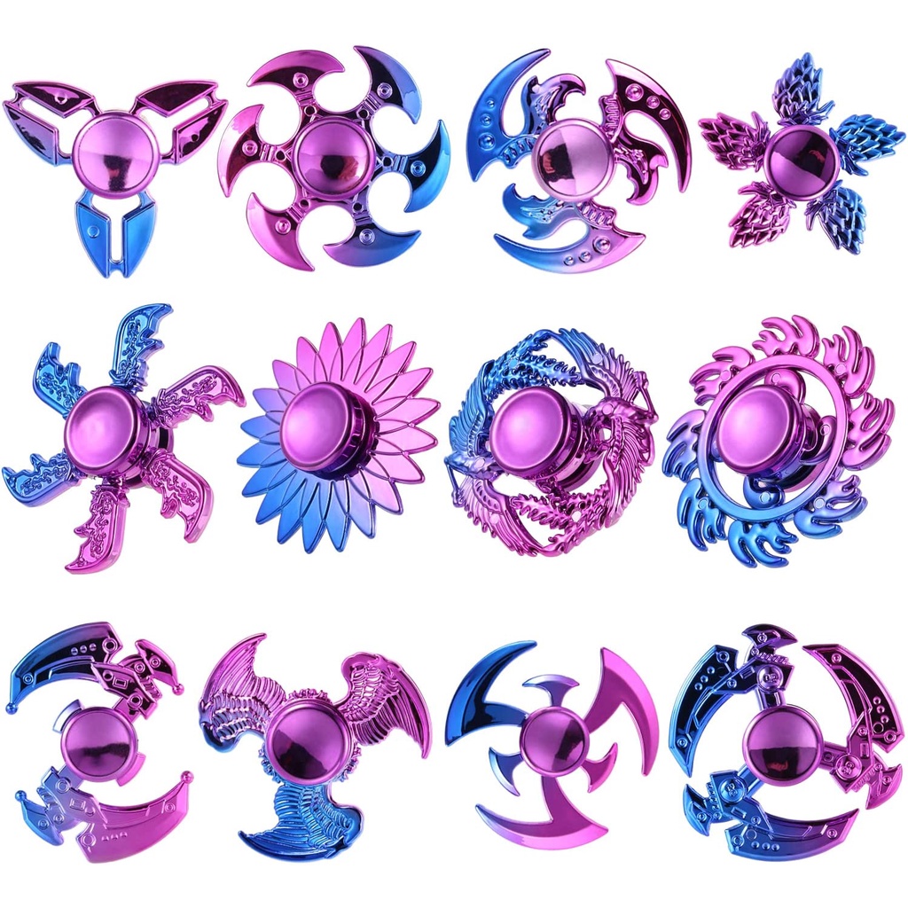Con Quay Đồ Chơi Spinner 1 CáNh Kim LoạI GiúP GiảM Stress,1 Con quay thần tài nhìn bằng kim loại, Con quay thần tài giảm căng thẳng và giảm lo âu, Món quà ủng hộ tiệc tùng cho trẻ em