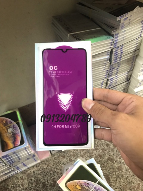 Kính OG full màn xiaomi Mi 9 / CC9 khoan không thủng