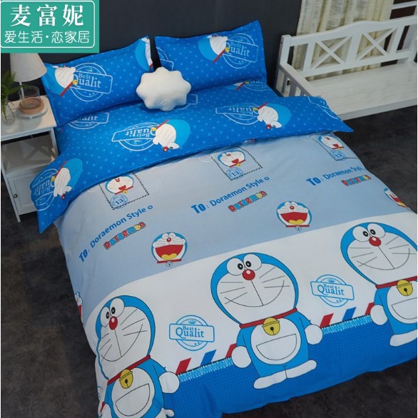 Vỏ chăn lồng được ruột poly Mẫu DORAEMON TEM THƯ