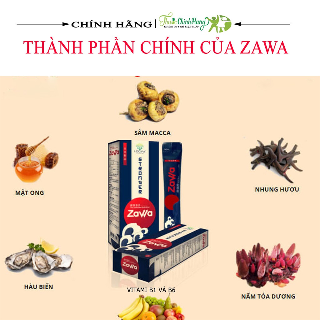 Nước Uống Tăng Cường Sinh Lí Nam Zawa Chính Hãng - Hộp 7 Gói | BigBuy360 - bigbuy360.vn