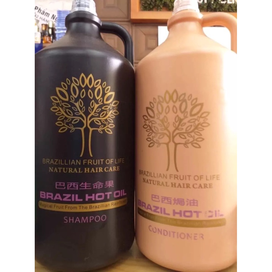 Dầu gội cặp xả gội brazil hot oil 5kg phục hồi tóc hư tổn, siêu mềm mượt, giữ hương lâu sản phẩm chính hãng