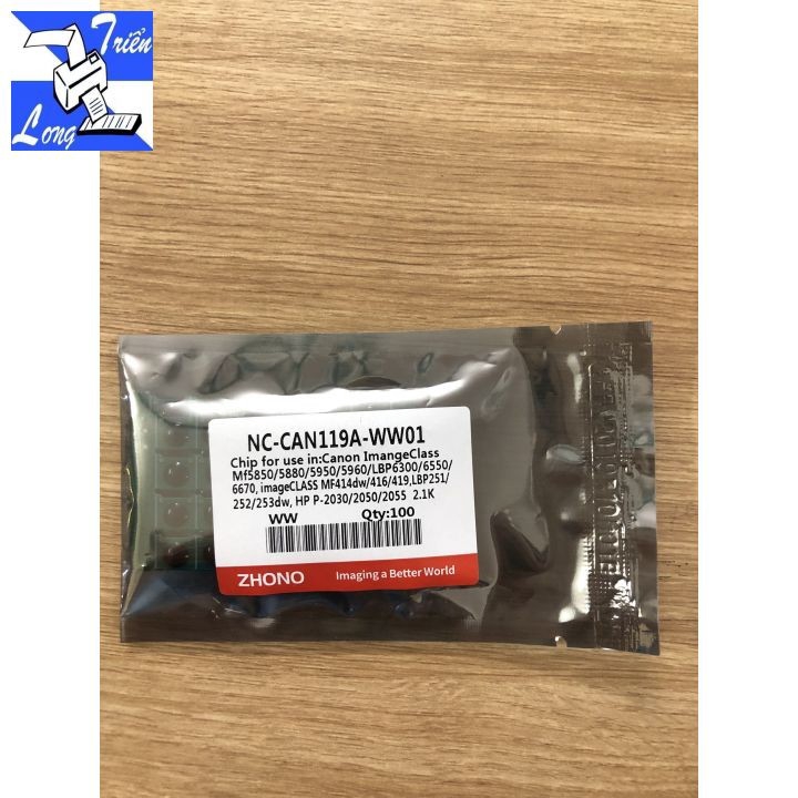Chip Canon 119A, HP 05A -MF5850dn, MF5960dn, P2035, P2055
