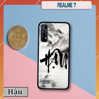 Ốp lưng kính 3D Realme 7- chữ thư pháp ý nghĩa