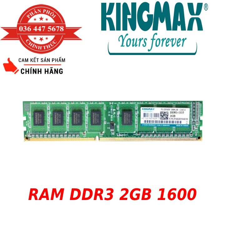 Ram Desktop Kingmax DDR3 2GB Bus 1600MHz #1